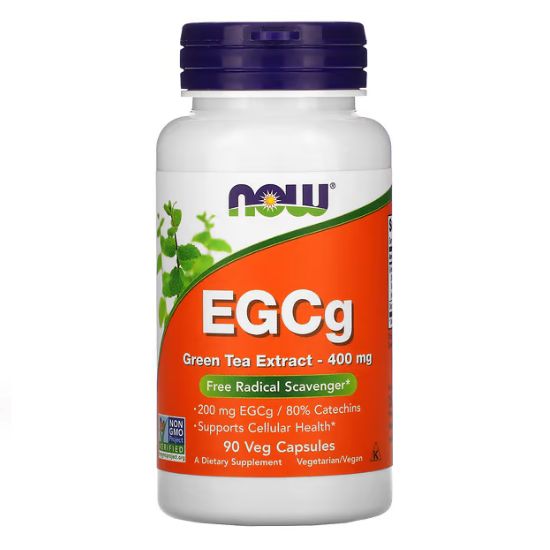 EGCg Green Tea Extract, 400mg, 90 vcaps, NOW Foods - Vitax.ro