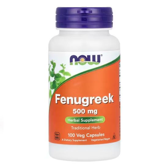 Fenugreek, 500mg, 100 vcaps, NOW Foods - Vitax.ro