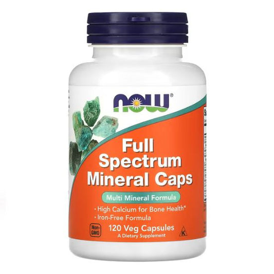 Full Spectrum Minerals, Iron-Free, 120 caps, NOW Foods - Vitax.ro