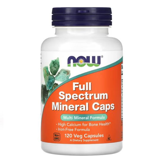 Full Spectrum Minerals, Iron-Free, 120 caps, NOW Foods - Vitax.ro