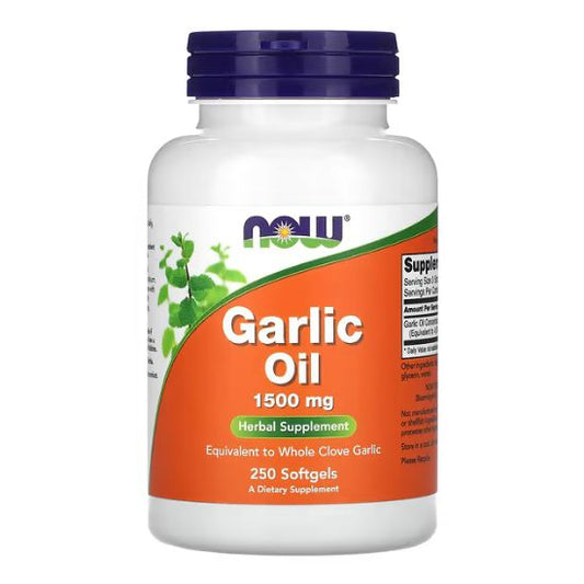 Garlic Oil, 1500mg, 250 softgels, NOW Foods - Vitax.ro