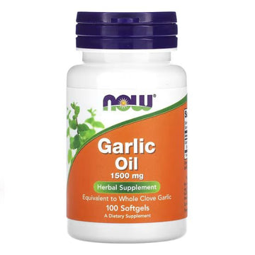 Garlic Oil, 1500mg, 100 softgels, NOW Foods - Vitax.ro
