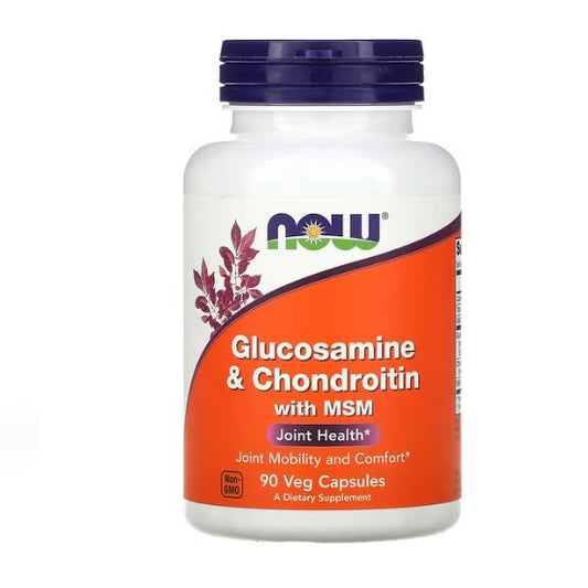 Glucosamine & Chondroitin with MSM, 90 caps, NOW Foods - Vitax.ro