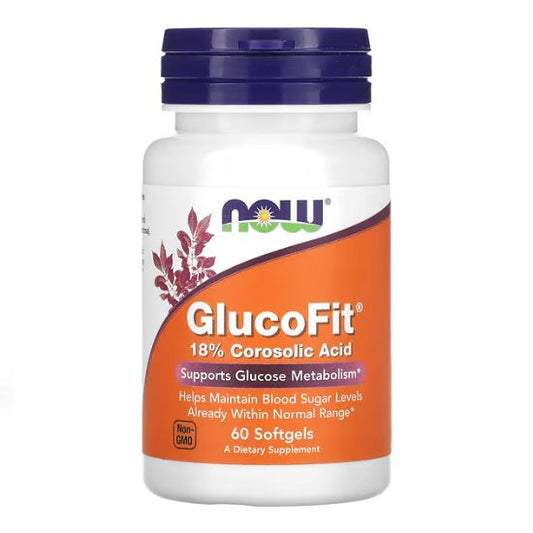 GlucoFit, 60 softgels, NOW Foods - Vitax.ro
