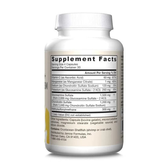 Glucosamine+Chondroitin+MSM, 120 caps, Jarrow Formulas - Vitax.ro