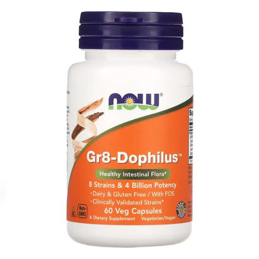 Gr8-Dophilus, 60 vcaps, NOW Foods - Vitax.ro