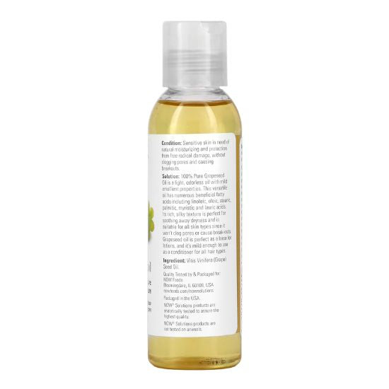 Grapeseed Oil , 118 ml, NOW Foods - Vitax.ro