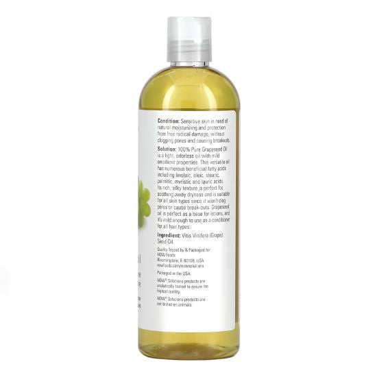 Grapeseed Oil, 473 ml, NOW Foods - Vitax.ro