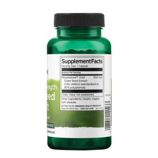 Grape Seed Extract, Maximum Strength, 60 caps, Swanson - Vitax.ro