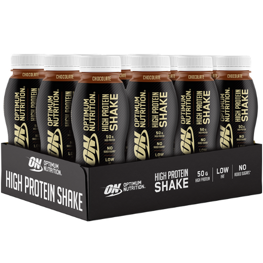 High Protein Shake, Chocolate, 12 x 500 ml, Optimum Nutrition - Vitax.ro