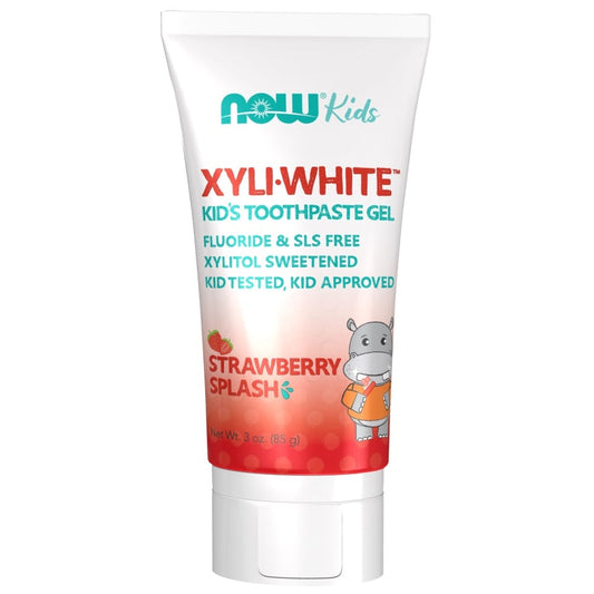 XyliWhite Kids, Strawberry Splash - 85g, NOW Foods - Vitax.ro