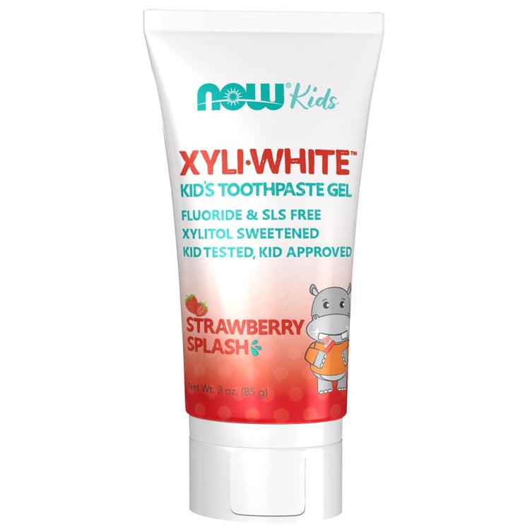 XyliWhite Kids, Strawberry Splash - 85g, NOW Foods - Vitax.ro