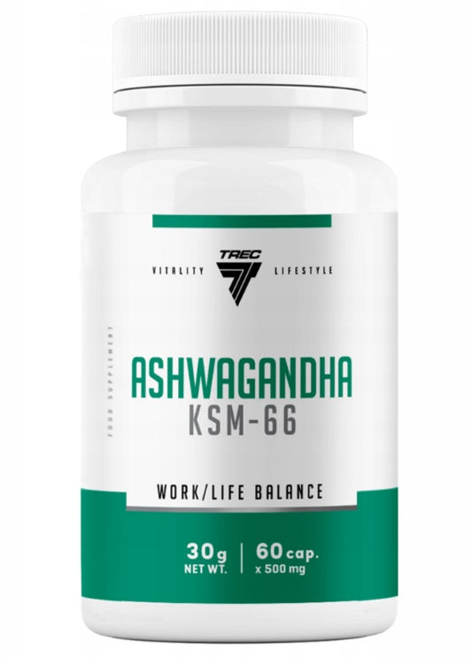 Ashwagandha KSM-66, 500mg , 60 caps, Trec Nutrition - Vitax.ro