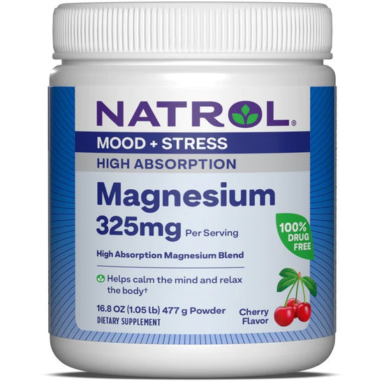 High Absorption Magnesium, 325mg, Cherry, 477g, Natrol - Vitax.ro
