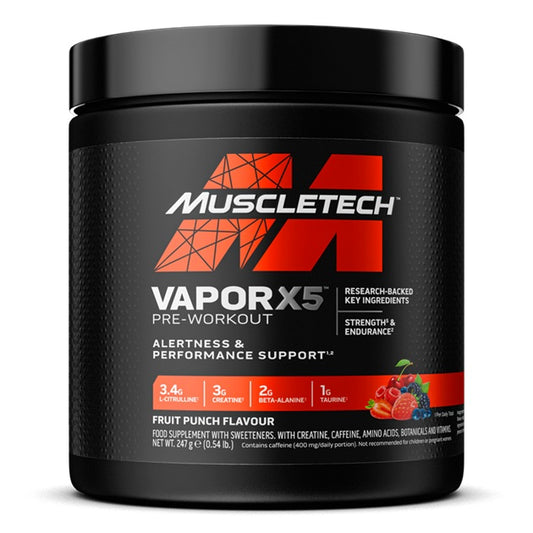Vapor X5 Pre-Workout, Fruit Punch - 247g - Vitax.ro