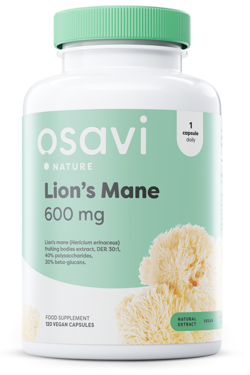 Lion's Mane, 600mg - 120 vegan caps - Vitax.ro
