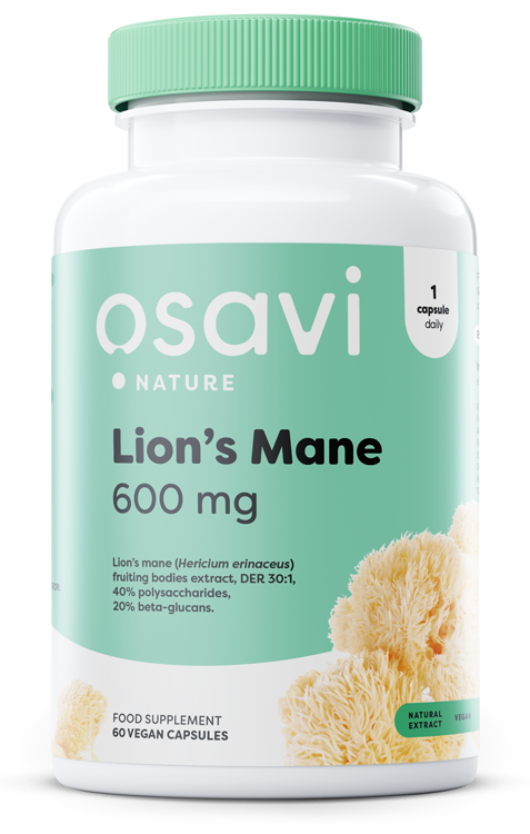 Lion's Mane, 600mg - 60 vegan caps - Vitax.ro