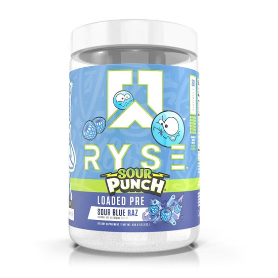Loaded Pre, Sour Blue Raz, 435g, RYSE - Vitax.ro