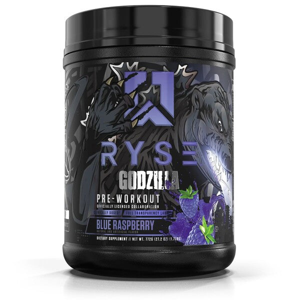Godzilla Pre-Workout, Blue Raspberry, 772g, RYSE– Vitax.ro