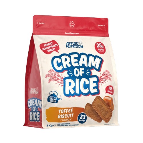 Cream of Rice, Toffee Biscuit, 1000g, Applied Nutrition