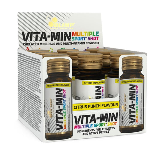 Vita-Min Multiple Sport Shot, Citrus Punch, 9 x 25 ml, Olimp Nutrition - Vitax.ro