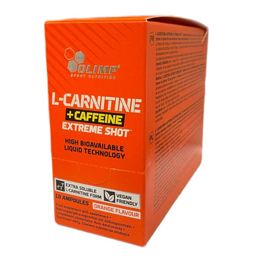 L-Carnitine + Caffeine Extreme Shot, Orange, 10 x 25 ml, Olimp Nutrition - Vitax.ro