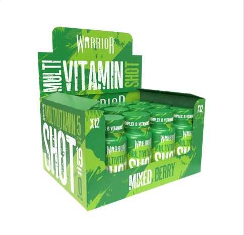 Multivitamin Shot, Mixed Berry, 12x60 ml, Warrior - Vitax.ro