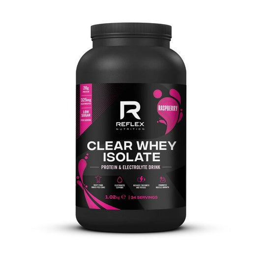 Clear Whey Isolate, Raspberry - 1020g, Reflex Nutrition - Vitax.ro