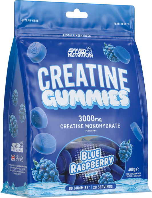 Creatine Gummies, Blue Raspberry, 80 gummies, Applied Nutrition - Vitax.ro