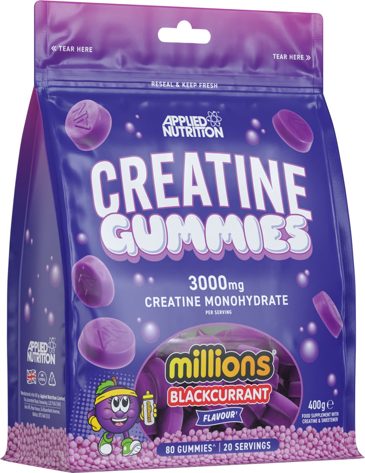 Creatine Gummies, Millions Blackcurrant, 80 gummies, Applied Nutrition - Vitax.ro