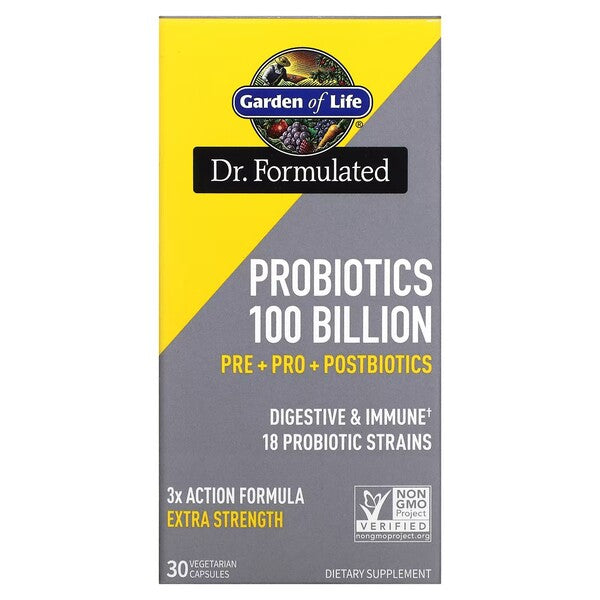 Dr. Formulated Probiotics 100 Billion, 30 vcaps, Garden of Life - Vitax.ro