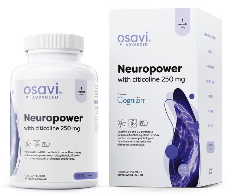 Neuropower with Citicoline, 250mg, 90 vegan caps, Osavi - Vitax.ro