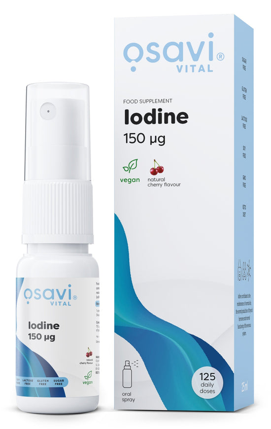 Iodine Oral Spray, 150mcg, Cherry, 25 ml, Osavi - Vitax.ro