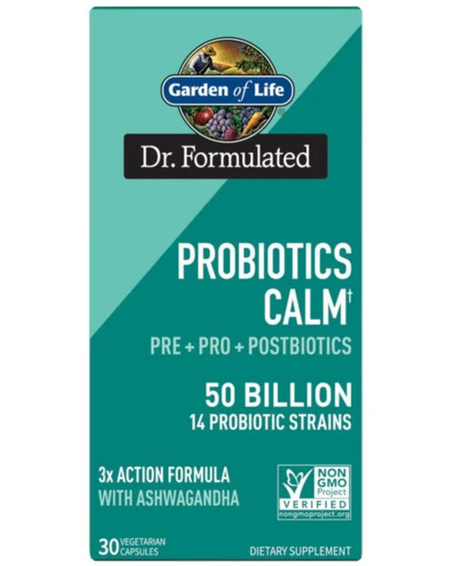 Dr. Formulated Probiotics Calm 50 Billion, 30 caps, Garden of Life - Vitax.ro