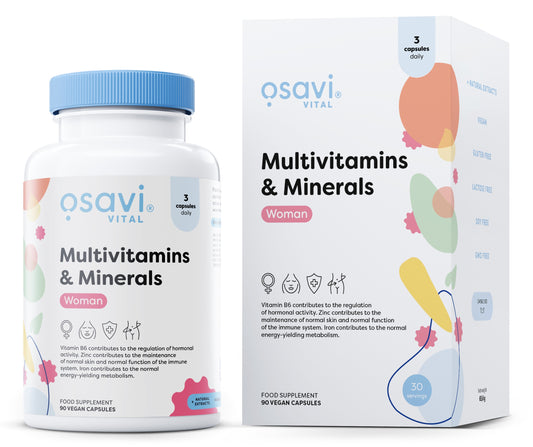 Multivitamins & Minerals Woman, 90 vegan caps, Osavi - Vitax.ro