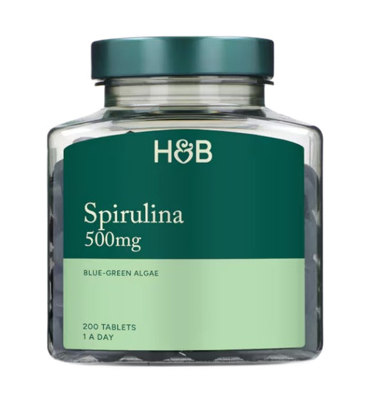 Spirulina, 500mg, 200 tablets, Holland & Barrett - Vitax.ro