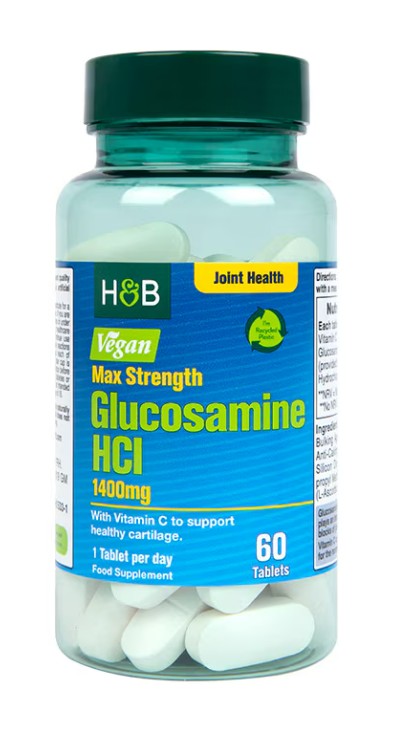 Glucosamine HCl, 1400mg, 60 tablets, Holland & Barrett - Vitax.ro