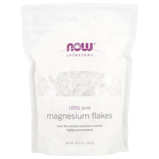 100% Pure Magnesium Flakes, 750g, NOW Foods - Vitax.ro