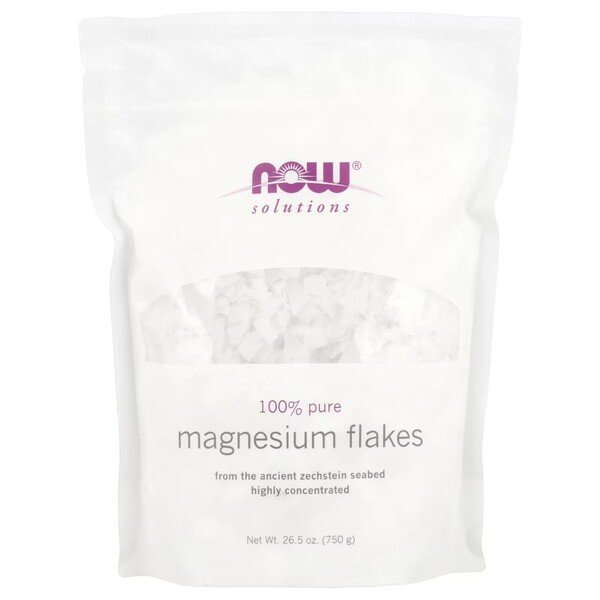 100% Pure Magnesium Flakes, 750g, NOW Foods - Vitax.ro