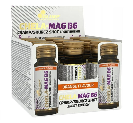 Chela-Mag B6 Cramp Shot, Orange, 9 x 25 ml, Olimp Nutrition - Vitax.ro
