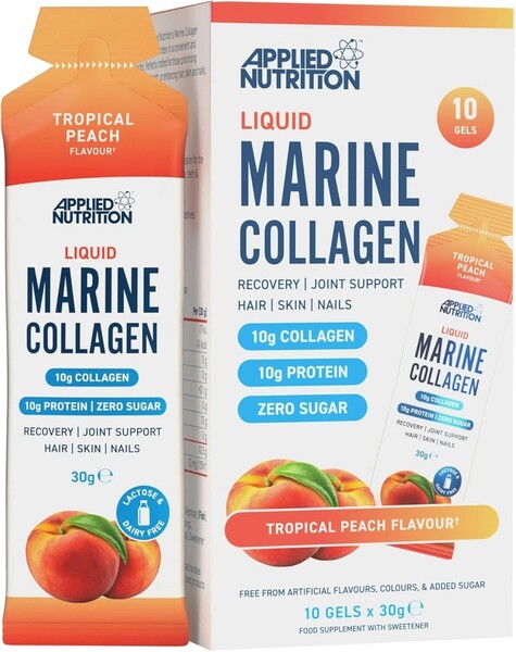 Liquid Marine Collagen, Tropical Peach, 10 x 30g, Applied Nutrition - Vitax.ro