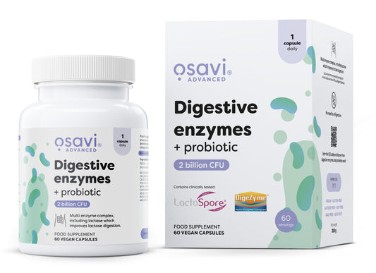 Digestive enzymes + probiotic, 60 vegan caps, Osavi - Vitax.ro