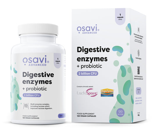 Digestive enzymes + probiotic, 120 vegan caps, Osavi - Vitax.ro