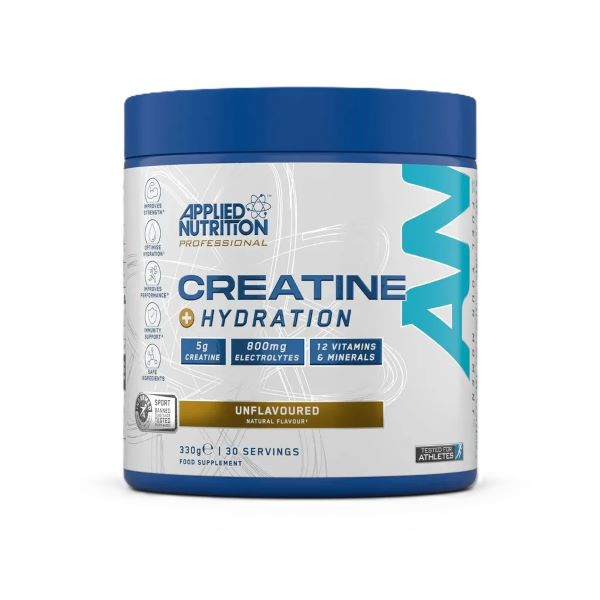 Creatine + Hydration, Unflavoured, 330g, Applied Nutrition - Vitax.ro