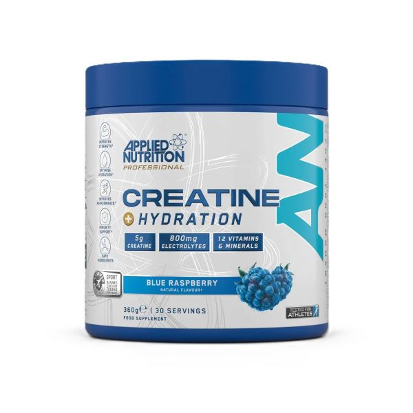 Creatine + Hydration, Blue Raspberry, 360g, Applied Nutrition - Vitax.ro