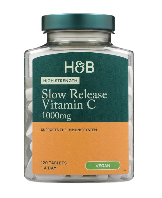 High Strength Slow Release Vitamin C, 1000mg, 120 tablets, Holland & Barrett - Vitax.ro