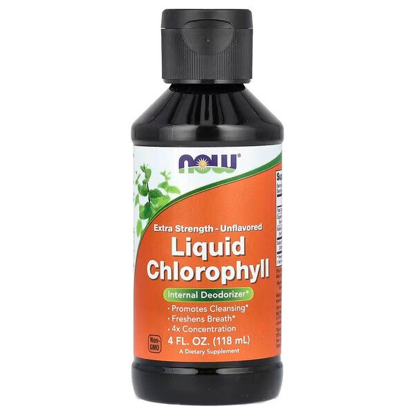Extra Strength Chlorophyll Liquid, Unflavoured, 118 ml, NOW Foods - Vitax.ro