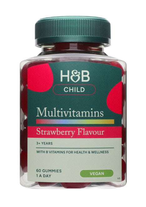 Child Multivitamins Gummies, Strawberry, 60 gummies, Holland & Barrett - Vitax.ro