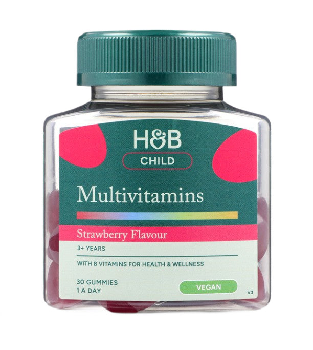 Child Multivitamins Gummies, Strawberry, 30 gummies, Holland & Barrett - Vitax.ro