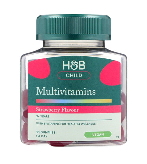 Child Multivitamins Gummies, Strawberry, 30 gummies, Holland & Barrett - Vitax.ro
